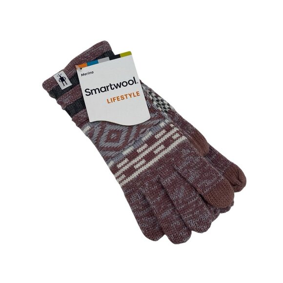 Smartwool Dazzling Wonderland Gloves NOSTALGIA ROSE HEATHER Wool Blend NWT - Picture 1 of 8